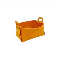 Panier de rangement pliable en feutre non tissé, durable et écologique, moderne, rectangulaire, pour voiture, avec poignée, pour collations et jouets, emballé de qualité