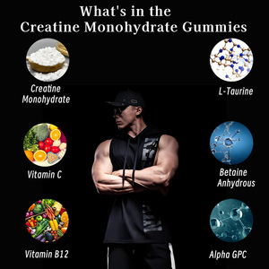 Private Labels <b>Creatine</b> Monohydrate Gummies Mass Gainer for Muscle Growth Pre Workout Energy Organic Sports Supplements - Product Image 6