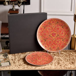 Assiettes à dîner et à dessert en porcelaine fine de luxe de la série V, très vendues - Product Image 3