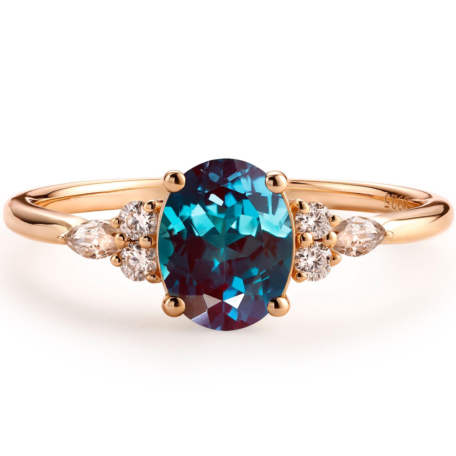 rings alexandrite 14k