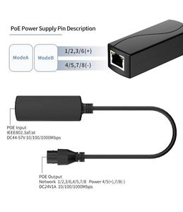 10/100/1000เมตร IEEE802.3af/ที่48โวลต์ไปยังไม่ได้มาตรฐาน24โวลต์ POE Converter RJ45เอาต์พุต24V1A Gigabit PoE สำหรับการควบคุมการเข้าถึง CCTV - Product Image 1