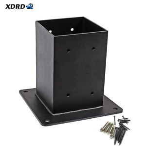 Soporte de Anclaje para Postes de Acero Inoxidable de Alta Resistencia con Recubrimiento en Polvo para Postes de Barandilla de Tubo de Madera, Accesorios para Cercas de Concreto - Product Image 1