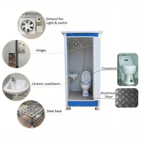 Maison conteneur portable avec toilettes et douche, bureau extensible moderne, conception imperméable et durable