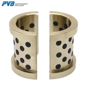 Self-Lubricating Bronze Half Bushing Casting Oil-free Brass Bush Bearing Oiles Graphite Insert Copper Sliding Bearing