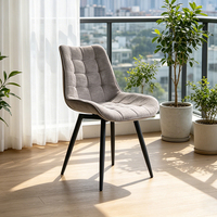 Chaises de salle à manger tissées au design moderne, dossier ergonomique, pieds en métal - Vente en gros directe usine pour salle à manger, maison, bureau, bar à domicile, salle de sport