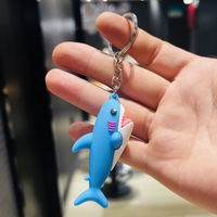 Porte-clés de la série Océan de dessin animé, requin, crabe, figurine 3D, pendentif pour sac à dos, ouvre-bouteille, porte-clés, non toxique, durable, écologique