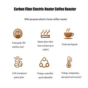 Torréfacteur à café électrique en acier inoxydable pour la maison, petite machine à torréfier le café - Product Image 3