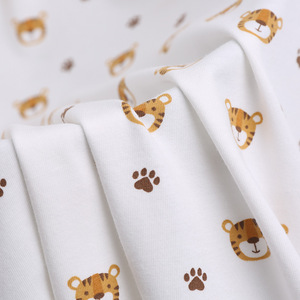 280gsm <strong>Printed</strong> Wholesale Plain <strong>White</strong> <strong>Animal</strong> Patterns Ly Cra Jersey 97% Cotton and 3% Spandex <strong>Fabric</strong> <strong>Printed</strong> Knit for Tshirt