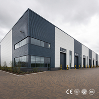 Edificio de Acero Económico para Almacenamiento, Nave Industrial Prefabricada de Metal Resistente para Taller