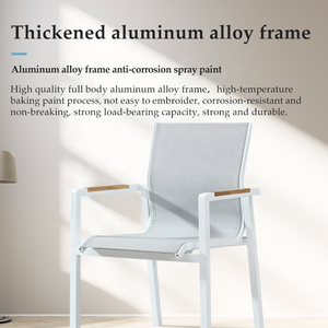 giardino per il tempo libero bar Set <span class=keywords><strong>da</strong></span> pranzo mobili Patio <span class=keywords><strong>esterno</strong></span> tavolo in alluminio Teak e <span class=keywords><strong>2</strong></span> <span class=keywords><strong>sedie</strong></span> <span class=keywords><strong>con</strong></span> foro per l'ombrello - Product Image 3