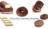Ligne de production de machines à enrober les biscuits au chocolat, les barres de noix et les beignets
