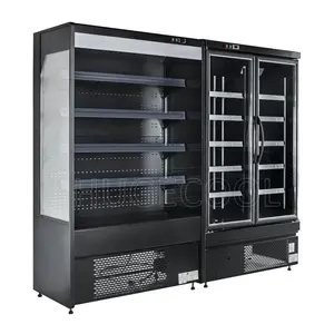 China Air Cooled Display Beverage Chiller Fridge For Vegetables And Fruits