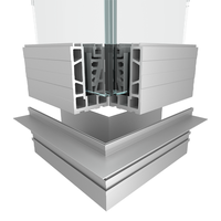 Indoor Aluminium Flur Treppen Glas geländer im Boden Balkon Glas geländer