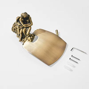 Romantic Series MB-0819B Silver Bathroom <strong>Wall</strong> <strong>Mounted</strong> <strong>Toilet</strong> Ring Paper <strong>Holder</strong> - Product Image 6