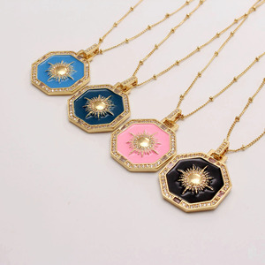 2022 Vintage Cubic Zircon Pendant Necklace for Women <strong>Real</strong> Gold Plated Clavicle <strong>Chain</strong> Choker <strong>Diamond</strong> CZ Fine Jewelry Gift - Product Image 1