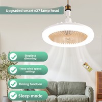 Ventilateur de plafond LED E27 moderne et minimaliste avec fonction aromathérapie, lampe de chambre silencieuse, luminaire électrique pour bureau et salle à manger