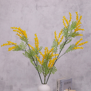 หญ้าเทียมอะคาเซีย ซิลค์ แฮนด์เมด เป็นมิตรกับสิ่งแวดล้อม สีเขียว ตกแต่งบ้าน ภายในห้องนั่งเล่น โต๊ะรับประทานอาหาร ของขวัญวันแม่ - Product Image 3