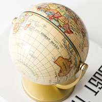 Globo Terráqueo de Plástico de Alta Calidad, Estilo Europeo, Adorno de Escritorio para la Enseñanza de Geografía, Venta al por Mayor