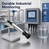 Sonde de pH numérique robuste PHC10105 avec câble de 5 m, sonde de pH haute résistance avec gaine en acier inoxydable pour l'analyse des eaux usées et la surveillance sur site