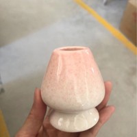 Support pour fouet à matcha personnalisé avec logo, fait main en porcelaine, support Chasen en céramique blanc mat