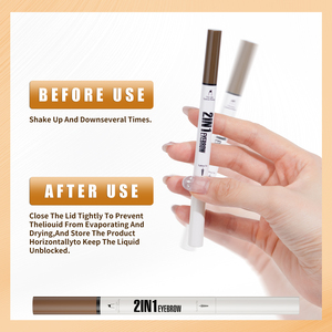 <span class=keywords><strong>Crayon</strong></span> à <span class=keywords><strong>sourcils</strong></span> à <span class=keywords><strong>4</strong></span> <span class=keywords><strong>pointes</strong></span> et gel teinté pour <span class=keywords><strong>sourcils</strong></span>, stylo à <span class=keywords><strong>sourcils</strong></span> double embout, brosse, imperméable, longue durée - Product Image 3