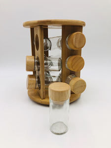 Estante Giratorio para Especias de Cocina y Restaurante T252, con Base Giratoria, Tapa de Madera, Botellas, 3 Niveles, Circular - Product Image 4