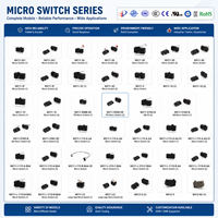 Micro-interrupteur SUDA MX11-3A 2 positions SPST 10A 250V, durée de vie mécanique de 50 000 cycles, IP40, certifié CE, plastique/céramique