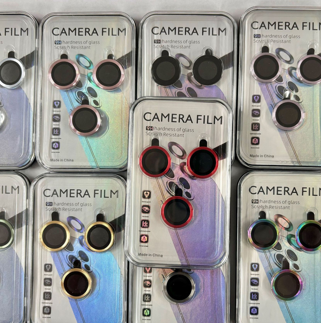 Wholesale Tempered Glass Camera Lens Screen Protector Metal CD Camera Protective Glass Film for Iphone 16 15 13 12 11 Pro Max