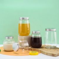 Gobelets jetables en plastique PET à paroi simple, 360 ml/500 ml, en forme de U, formes personnalisées, avec couvercles assortis, pour thé au lait, jus, eau