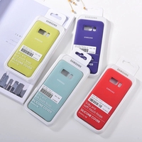 Emballage de détail étui en silicone liquide d'origine housse de protection souple pour Samsung Galaxy S10 S20 Plus s10e Note 10 + 20 + S7 edge