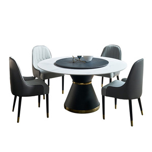 Venta al por <span class=keywords><strong>menor</strong></span> de metal industrial de acero inoxidable mesa de comedor 4 plazas comedor muebles de Ronda mesas de muebles - Product Image 4