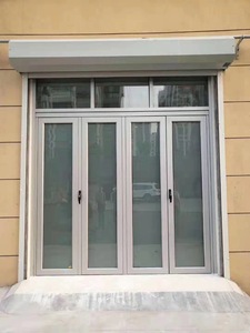 Portes patio pliantes en aluminium et verre à prix d'usine, ouverture pliable, isolation thermique, utilisation en supermarché, personnalisables - Product Image 2