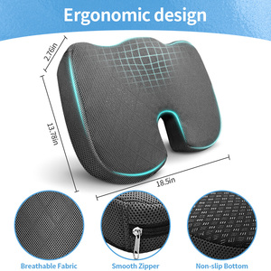 <span class=keywords><strong>Coussin</strong></span> de siège ergonomique <span class=keywords><strong>pour</strong></span> coccyx, orthopédique, soulagement de la pression, mousse à mémoire de forme et <span class=keywords><strong>gel</strong></span>, <span class=keywords><strong>pour</strong></span> <span class=keywords><strong>voiture</strong></span> et extérieur - Product Image 2
