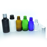 Bouteille d'huile essentielle pour les yeux de sérum en verre de luxe Récipient rond vide de 10ML avec bouchon intérieur en plastique et bouchons à vis