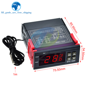 TZT STC-1000 LED termostato digitale per incubatore termoregolatore termoregolatore relè di riscaldamento raffreddamento 12V 24V 220V - Product Image 5