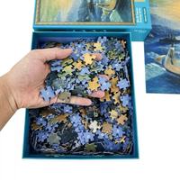 Rompecabezas Educativo Personalizado OEM/ODM de 1001-2000 Piezas |   Papel Azul Personalizado con Impresión a Todo Color, Regalo para Adultos