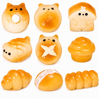 Breloques en résine non comestibles en gros, miniatures de pain Shiba Inu, figurines alimentaires mignonnes pour maison de poupée, scène de boulangerie, artisanat DIY, décoration