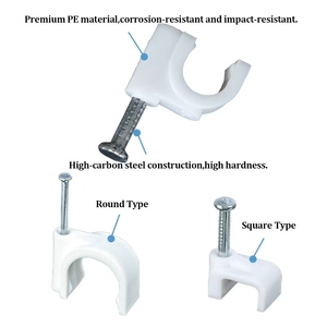 Vendita calda di <span class=keywords><strong>Clip</strong></span> per cavo tipo R 16mm in acciaio Nail in plastica strumento di gestione della rete 3.0*36mm cavo scaletta filo fune <span class=keywords><strong>Clip</strong></span> - Product Image 5