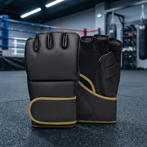 Gants de boxe MMA personnalisés KENXU 8OZ avec logo imprimé, en PU, fermeture auto-agrippante, unisexes, pour entraînement et sparring sur sac de frappe lourd - Product Image 2