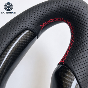 Volant de voiture en fibre de carbone, volant sport pour Honda Civic 2012-2015 - Product Image 3