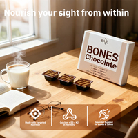 Complément alimentaire au chocolat sans sucre, enrichi en vitamine D, K2, collagène hydrolysé et extrait de curcuma, pour une meilleure densité osseuse - Sans gluten, pour tous
