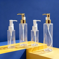 Bouteille en Plastique Transparente pour Demaquillant, Shampooing, Lotion Cosmétique et Bain, Conteneur Liquide de 100 à 500 ml