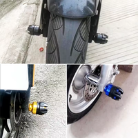 Slider Garpu Depan Sepeda Motor 15mm CNC Aluminium Alloy Pelindung Benturan Sepasang 2 Buah untuk Aksesoris Skuter Moped Sepeda Listrik