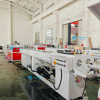 Machine d'extrusion de tuyaux jumeaux en PVC avec double vis conique controtournante, haute productivité, composants PLC essentiels
