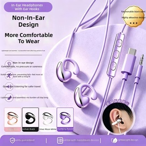 Ear Clip Does Not Fit in Ears Digital Noise Reduction Bone Conduction Office Use Type-C 3.5mm <strong>Interface</strong> Wired Headphones - Product Image 4