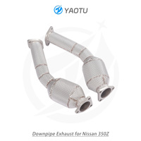 YT knalpot Stainless Steel, Knalpot baja anti karat kinerja tinggi untuk Nissan 350Z 3.5 dengan pelindung panas