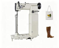 Máquina de coser industrial de poste alto FS-8365 con boca pequeña de 443 mm, rodillo computarizado, aguja única sincronizada y motor para fábrica de calzado