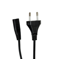 Cable de Alimentación Europeo de 2 Pines para Monitor de Ordenador y Electrodomésticos, Cable de Alimentación de PVC de 2.5A