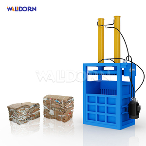 Compacteur vertical hydraulique électrique automatique pour pneus usagés, rebuts industriels et palettes en bois - Product Image 1