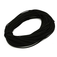 Bande élastique noire en polyester haute élasticité de 1 à 12 mm, couleur unie, pour sacs, en stock chez le fabricant, échantillon en 7 jours, fabriqué en Chine